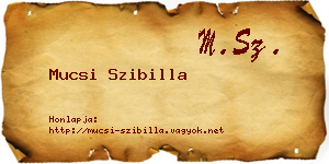 Mucsi Szibilla névjegykártya